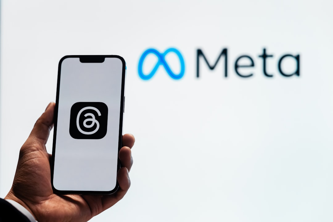 Meta Logo with legal documents and a judge's gavel