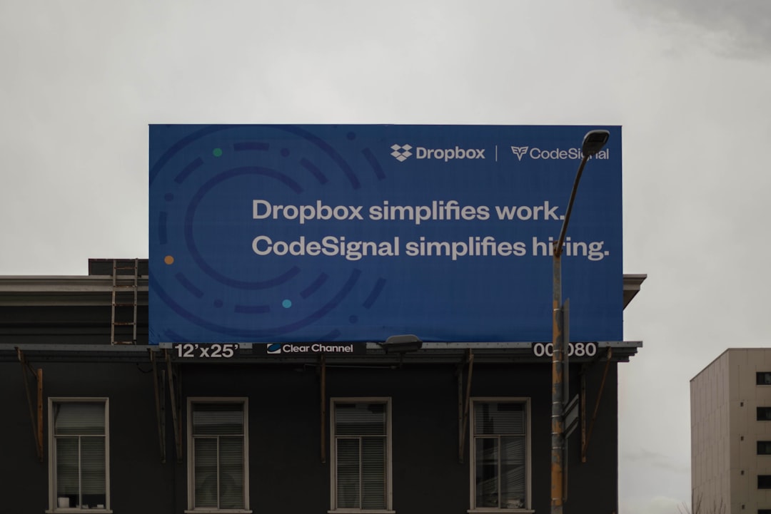 Dropbox Logo on a custom-built PC with cloud icons
