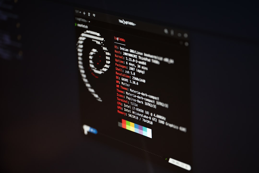 Debian Logo with AI Code Snippet