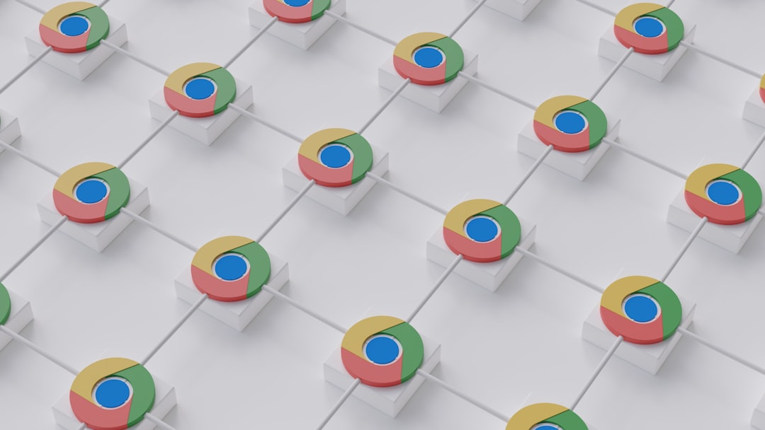 Google Chrome logo on a computer screen with AI security shield overlay